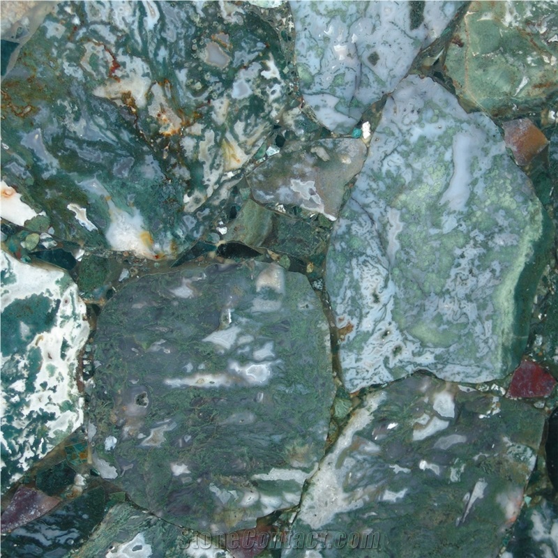 Agate Moss Green Semiprecious Stone importance=