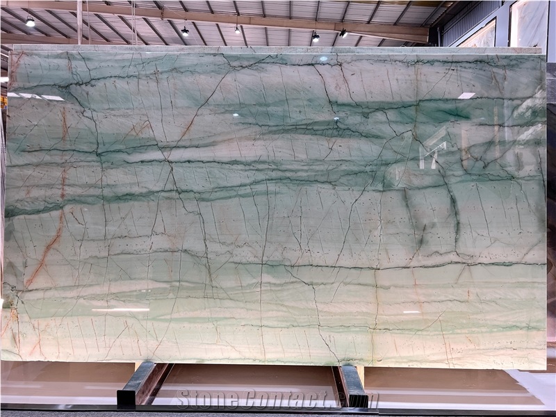 Bamboo Green Quartzite Slab