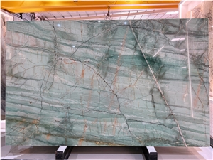 Bamboo Green Quartzite Slab
