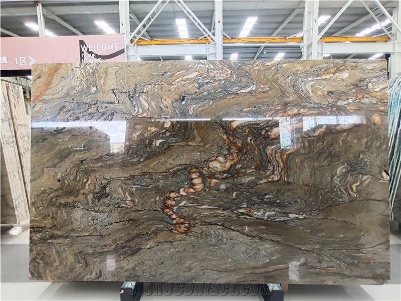 Gold Silk Quartzite Slab