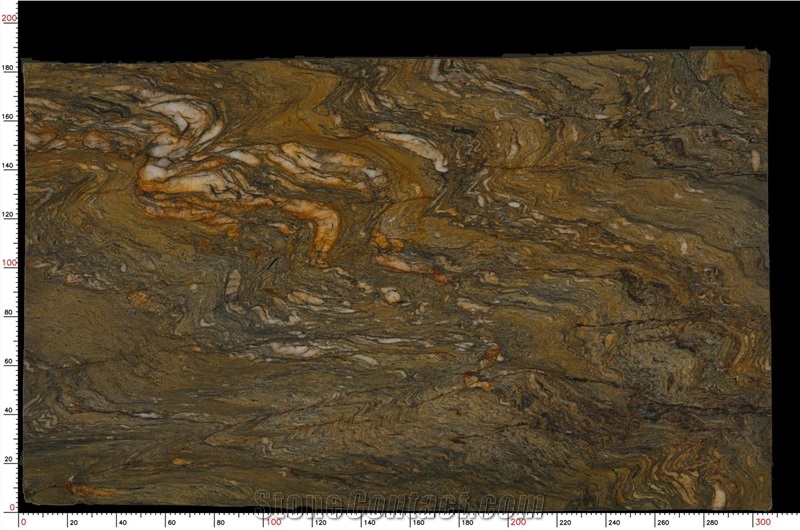 Gold Silk Quartzite Slab