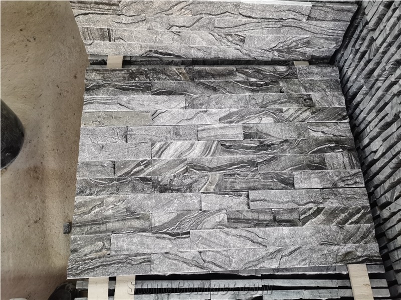 Ancient Wood Marble Cultured Stone Natural Split Marble Wall