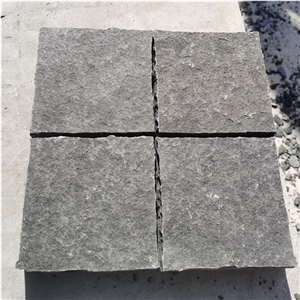Black Granite New Mongolia Black Natural Edge Cobbles Paving