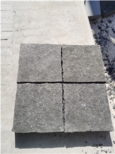 Black Granite New Mongolia Black Natural Edge Cobbles Paving