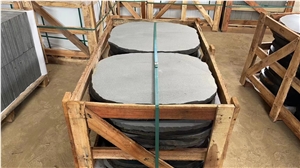 Hainan Black Basalt Organic Stepper Landscap Round Paver
