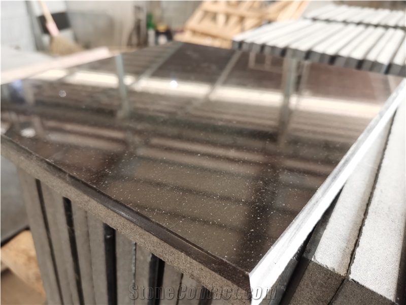 Indian Absolute Black Granite Polished And Flamed Tiles