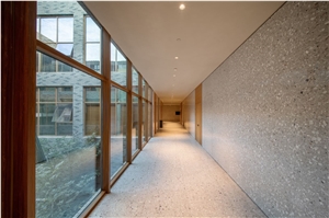 Alba White Terrazzo Slab Project Stone Tile