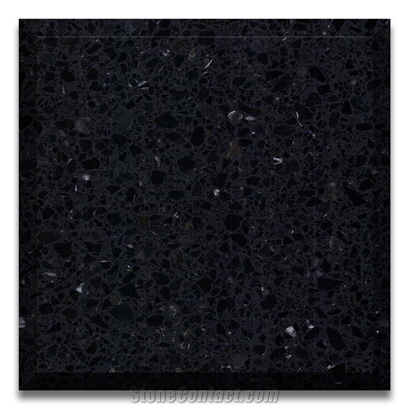China Basalt Color Artificial Stone Precast Terrazzo Slabs
