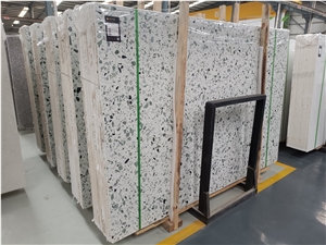 Green Color Artificial Stone Precast Terrazzo Slabs