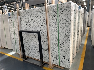 Green Color Artificial Stone Precast Terrazzo Slabs