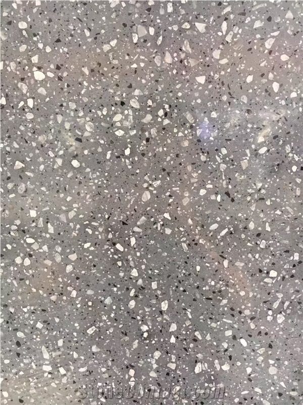 Grey Color Terrazzo Slabs 2Cm Thickness