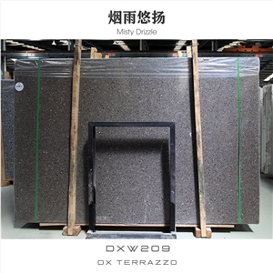 New Trend Artficial  Brown Stone Terrazzo Slabs