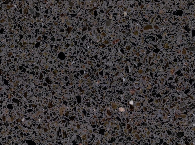 New Trend Artficial  Brown Stone Terrazzo Slabs