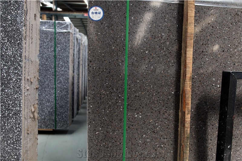 New Trend Artficial  Brown Stone Terrazzo Slabs
