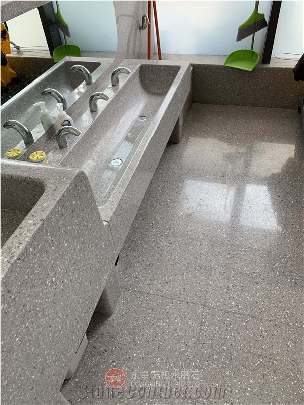Polished Surface Precast Terrazzo Slab For Flooring