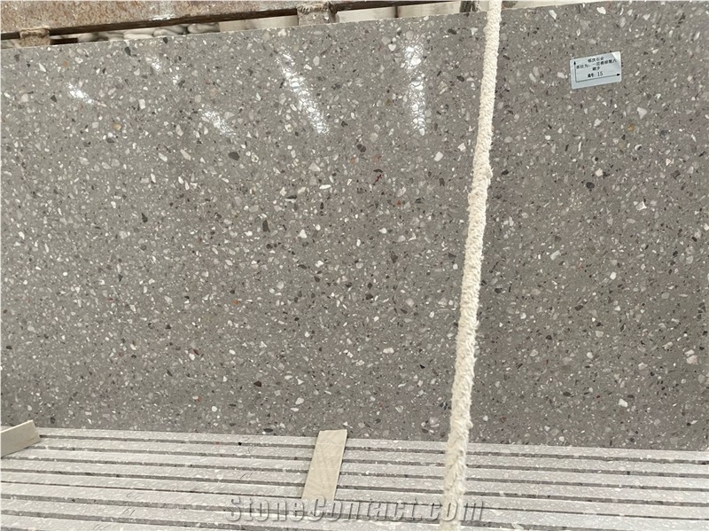 Polished Surface Precast Terrazzo Slab For Flooring