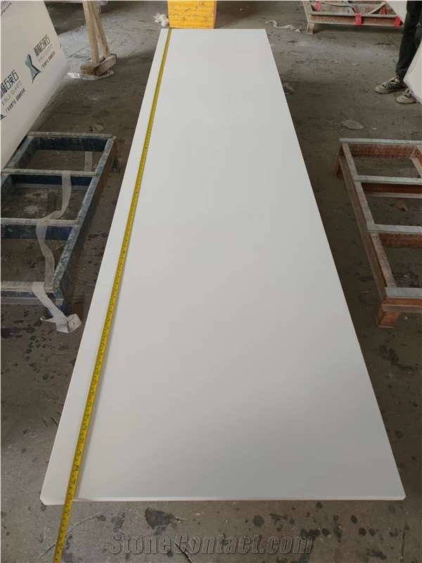 Pure White Quartz Commercial Bar Countertop, Restaurant Counters
