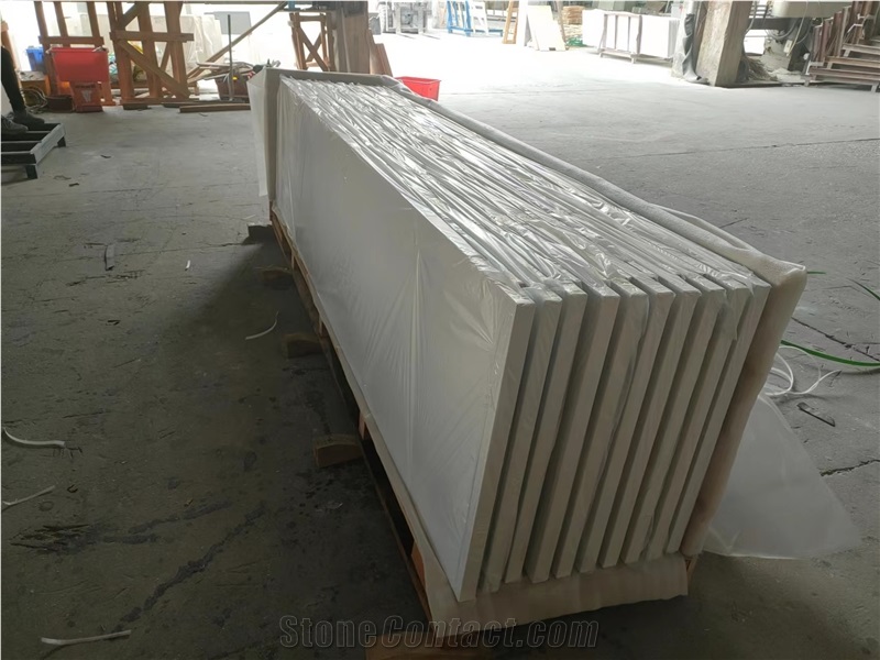 Pure White Quartz Commercial Bar Countertop, Restaurant Counters