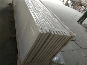 Pure White Quartz Commercial Bar Countertop, Restaurant Counters