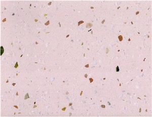 Rosa Pink Color Cementitious Terrazzo Slabs DXW-223
