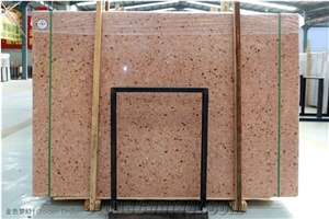 Rose Gold Color Artificial Stone Precast Terrazzo Slabs