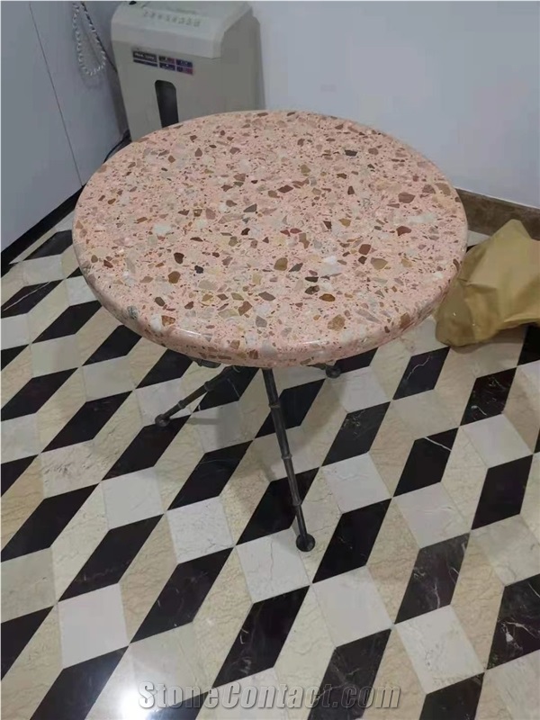 Rose Gold Color Artificial Stone Terrazzo