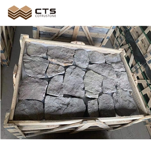Natural Grey Slate Wall Castle Rock Veneer Panels Best Price Hot Sell