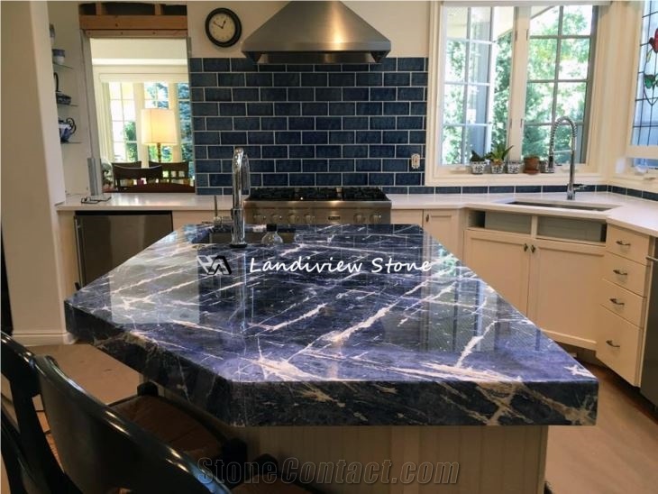 Blue Granite Lapislazuli Eyes Tiles For Floor And Wall