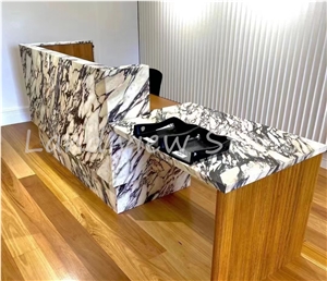Breccia Stazzema Marble Reception Counter