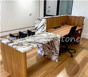Breccia Stazzema Marble Reception Counter