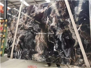 Confusion Dark Marble Slab For Bathroom