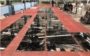 Confusion Dark Marble Slab For Bathroom