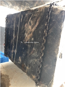 Confusion Dark Marble Slab For Bathroom
