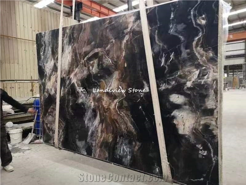 Confusion Dark Marble Slabs For Wall And Floor Decor