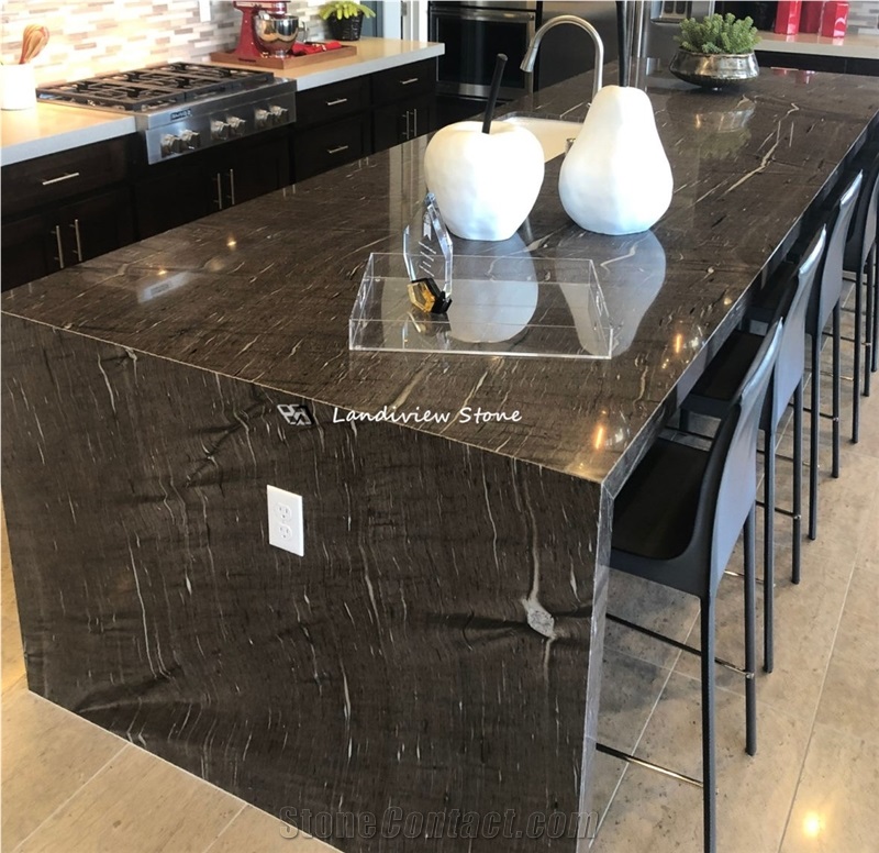 Silk Brown Quartzite For Wall And Floor Tiles