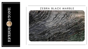 Zebra Black Marble Slab Zebra Black Marble Slab