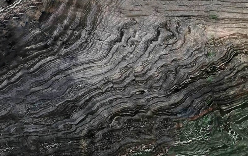 Zebra Black Marble Slab