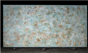 Antique Blue Quartz Artificial Marble Engineer Stone Slab