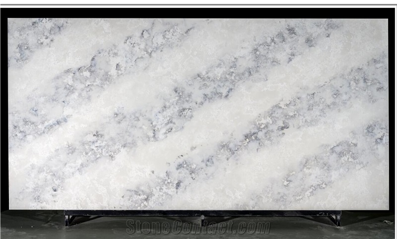 Antique Blue Quartz Artificial Marble Engineer Stone Slab