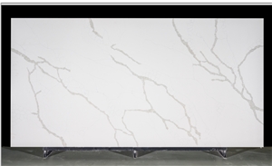 Artificial Calacatta White Quartz Compact Structure Slab