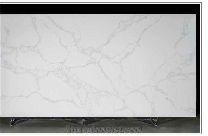 Hot Design Calacatta White Quartz Hard In China Stone Market