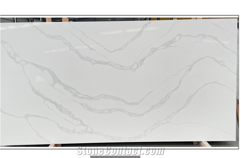 Hot Design Calacatta White Quartz Hard In China Stone Market