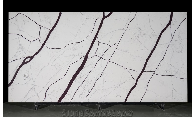 New Design Contemporary Unique Calacatta Quartz Slab Stone