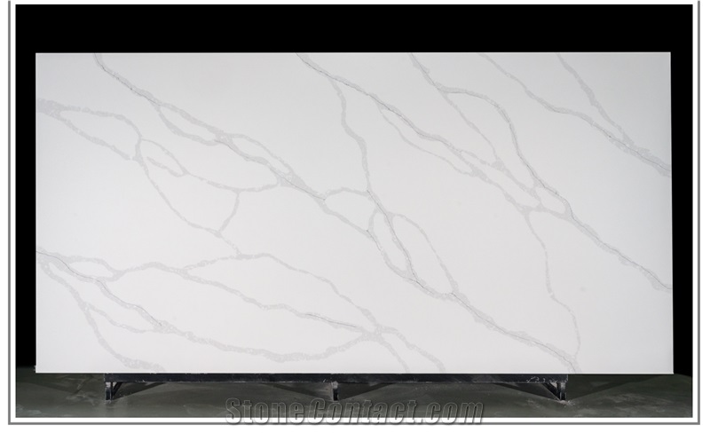 New Design Contemporary Unique Calacatta Quartz Slab Stone