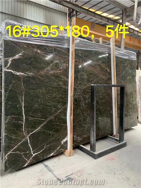 Serata Marble, Rainforest Green Fancy Bidaser Green Marmol