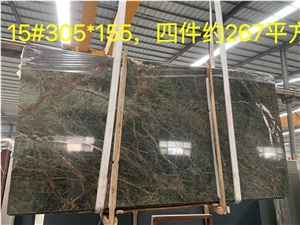 Serata Marble, Rainforest Green Fancy Bidaser Green Marmol