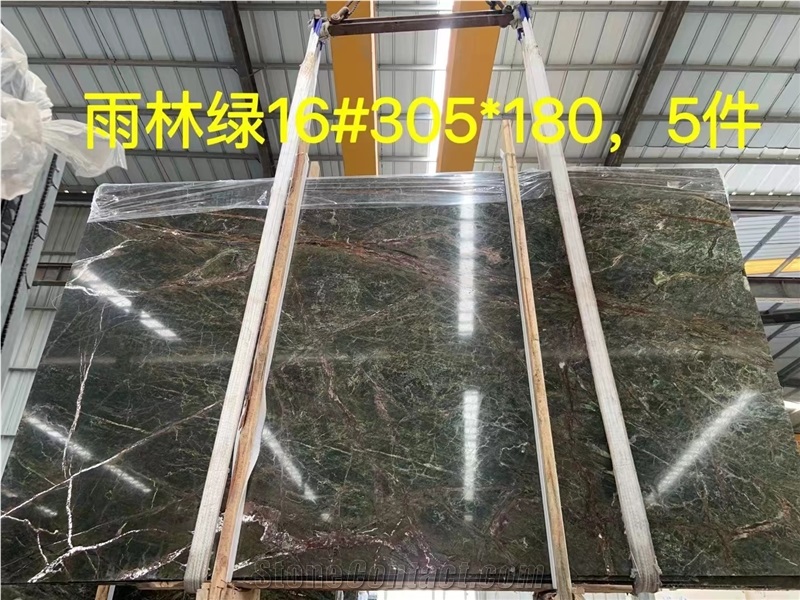 Serata Marble, Rainforest Green Fancy Bidaser Green Marmol