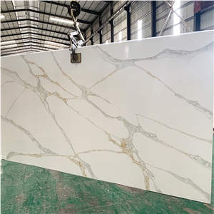 Goldtop Quartz 5075 Calacatta Primo Calacatta Gold