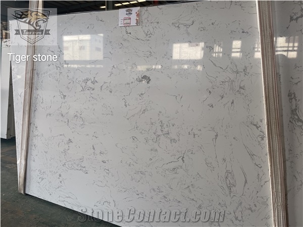 Artificial Stone Calacatta Belly White Quartz Slabs