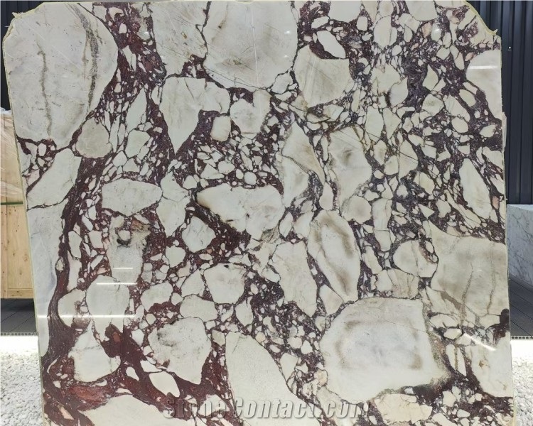 Calacatta Violet White Marble Stone Dinning Table Top